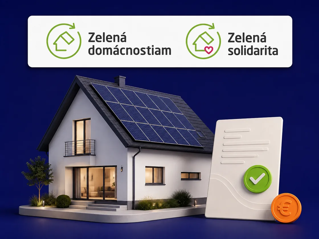 Dotačné programy Zelená domácnostiam a Zelená solidarita na fotovoltiku pre rodinný dom